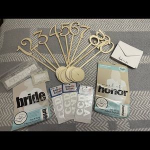 Assorted wedding supplies